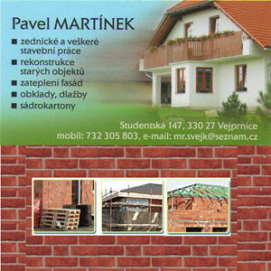 Zednictví Martínek Pavel